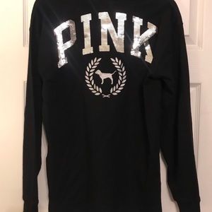 Victoria Secret Pink long sleeve bling top.
